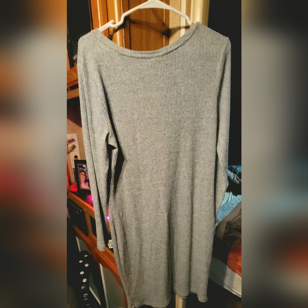 a new day Women's Light Gray Cowl Neck Sweater